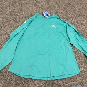 Long sleeve teal jersey shirt